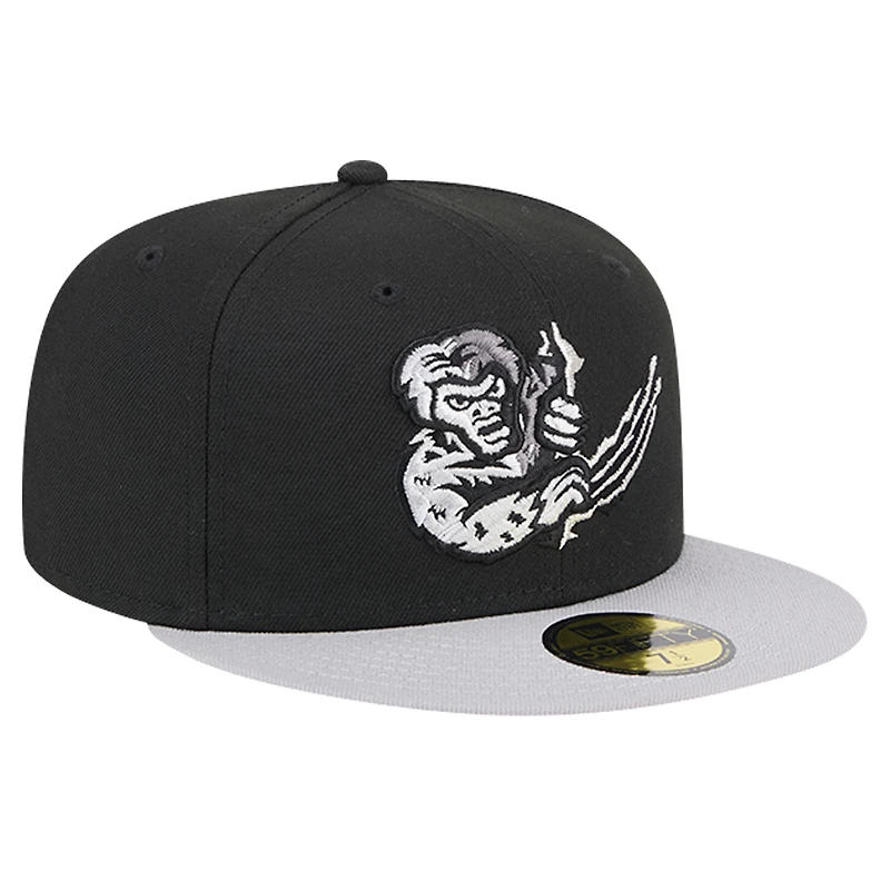Casquette ajustée 59FIFTY noire Binghamton Rumble Ponies Theme Night Creatures New Era pour hommes