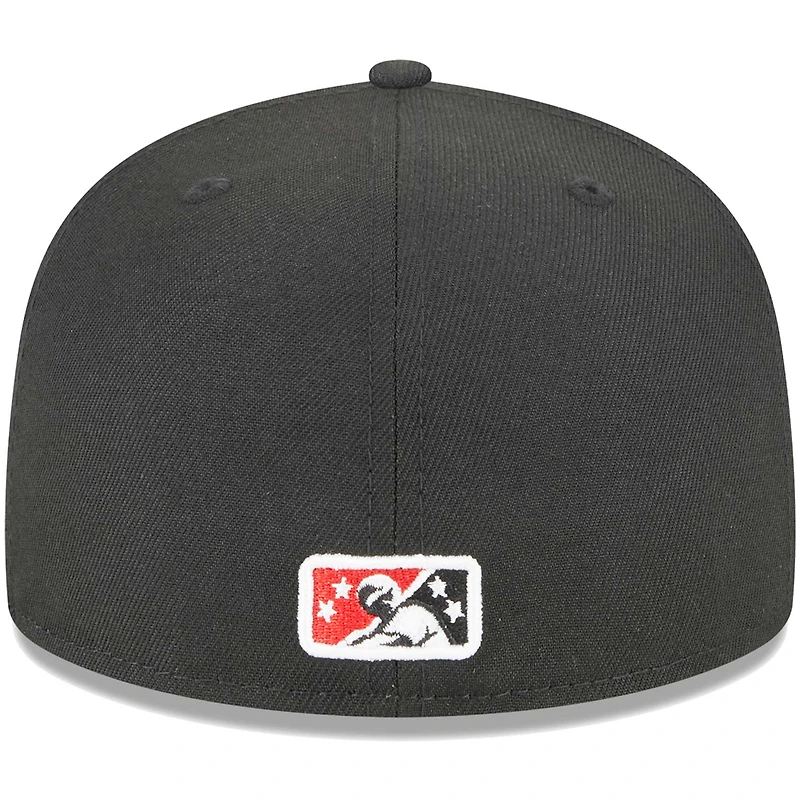 Casquette ajustée New Era pour homme Binghamton Rumble Ponies Soirées à thème Rockin' Horses 59FIFTY