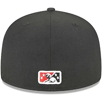 Casquette ajustée New Era pour homme Binghamton Rumble Ponies Soirées à thème Rockin' Horses 59FIFTY