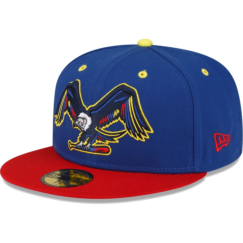 Casquette ajustée New Era 59FIFTY bleue pour homme, modèle Binghamton Rumble Ponies Copa De La Diversion