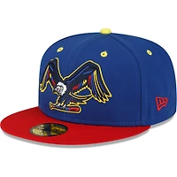 Casquette ajustée New Era 59FIFTY bleue pour homme, modèle Binghamton Rumble Ponies Copa De La Diversion