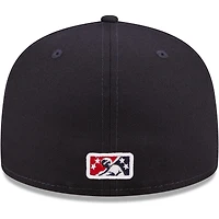 Men's New Era Navy Binghamton Rumble Ponies Authentic Collection 59FIFTY Fitted Hat