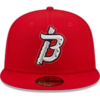 Men's New Era Red Binghamton Rumble Ponies Authentic Collection 59FIFTY Fitted Hat