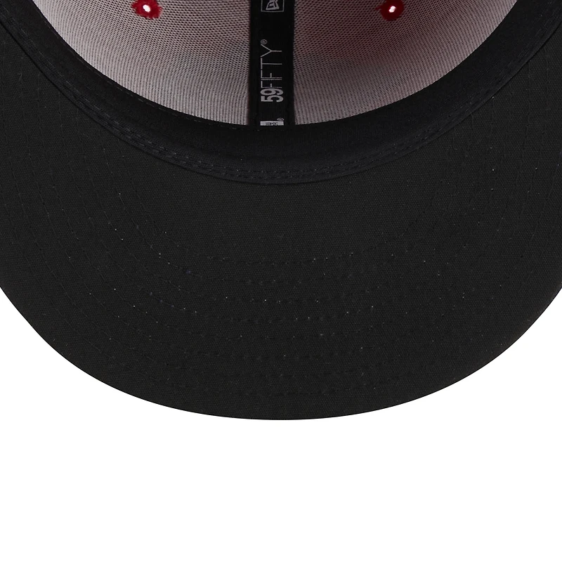 Men's New Era Red Binghamton Rumble Ponies Authentic Collection Alternate Logo 59FIFTY Fitted Hat