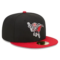 Men's New Era Black/Red Birmingham Barons Marvel x Minor League 59FIFTY Fitted Hat