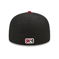 Men's New Era Black/Red Birmingham Barons Marvel x Minor League 59FIFTY Fitted Hat