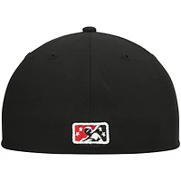 Men's New Era Black Birmingham Barons Home Authentic Collection 59FIFTY Fitted Hat