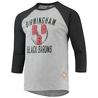 STI BLKBRN HTHR NOIR HOMME NEGRO LEAGUE MANCHES 3/4 RAGLAN SHRMENL-S