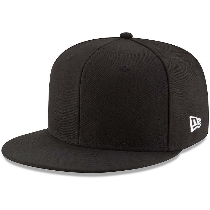 Casquette ajustée 59FIFTY noire vierge New Era pour homme