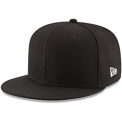 Casquette ajustée 59FIFTY noire vierge New Era pour homme