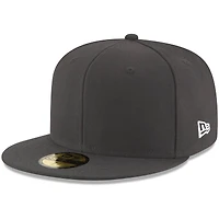 Casquette ajustée New Era Graphite Blank 59FIFTY pour hommes