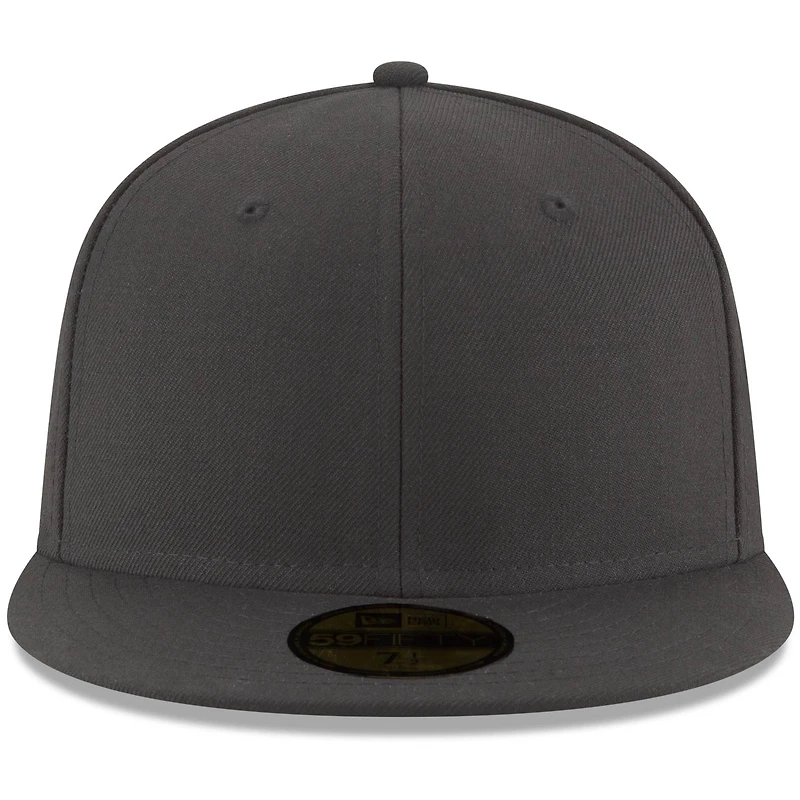 Casquette ajustée New Era Graphite Blank 59FIFTY pour hommes