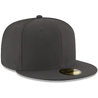 Casquette ajustée New Era Graphite Blank 59FIFTY pour hommes