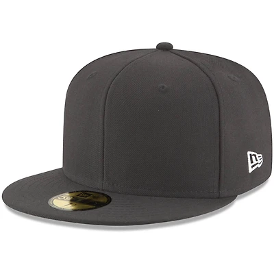 Casquette ajustée New Era Graphite Blank 59FIFTY pour hommes