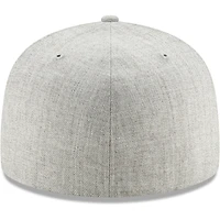 Casquette ajustée 59FIFTY vierge gris chiné New Era pour hommes