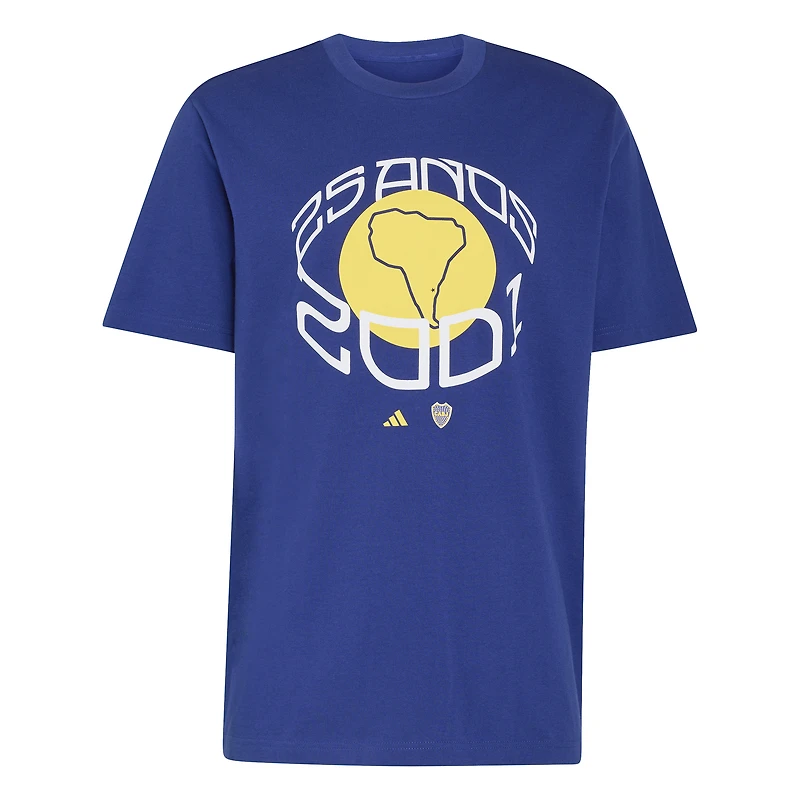 T-shirt adidas bleu Boca Juniors Culturewear 25e anniversaire pour homme