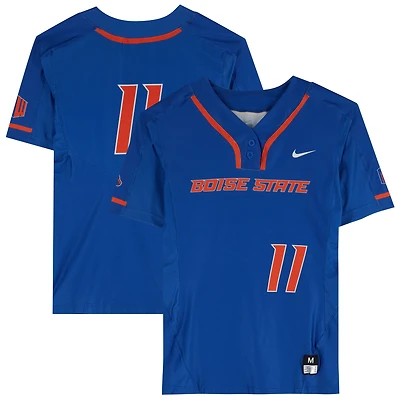 Maillot royal n° 11 émis par l'équipe des Broncos de Boise State du programme softball