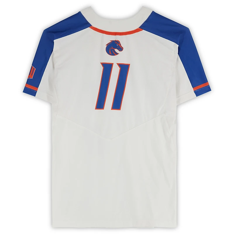 Boise State Broncos Team-Issued #11 White Jersey from the Softball Program