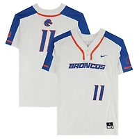 Boise State Broncos Team-Issued #11 White Jersey from the Softball Program