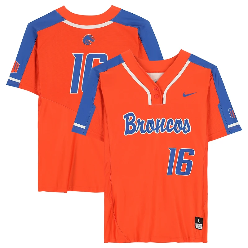 Boise State Broncos Team-Issued #16 Jersey from the Softball Program