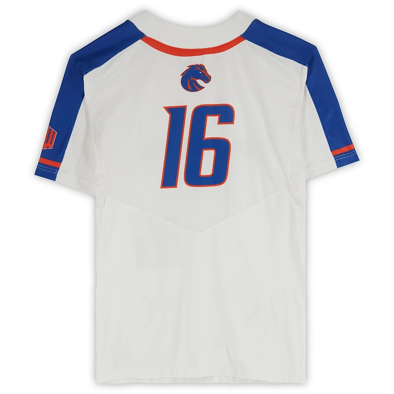 Boise State Broncos Team-Issued #16 White Jersey from the Softball Program - Size L