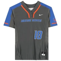 Boise State Broncos Team-Issued #18 Gray Jersey from the Softball Program - Size L