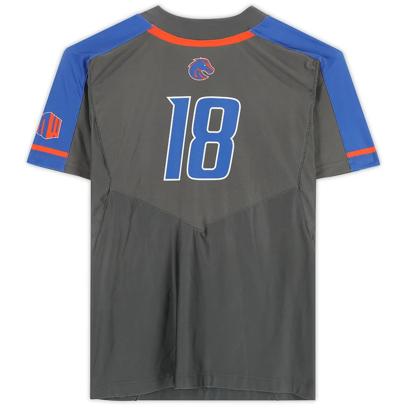 Boise State Broncos Team-Issued #18 Gray Jersey from the Softball Program - Size L