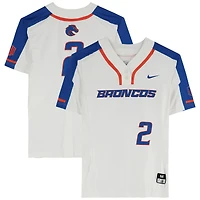 Maillot blanc n°2 émis par l'équipe des Boise State Broncos du programme de softball - Taille M