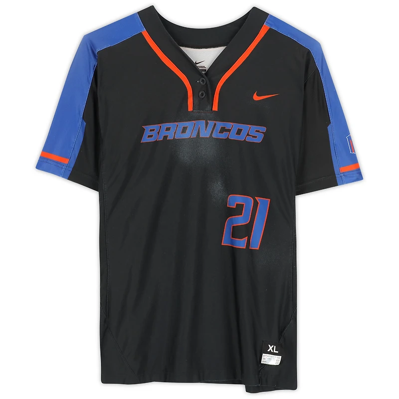 Boise State Broncos Team-Issued #21 Black Jersey from the Softball Program - Size XL
