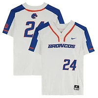 Boise State Broncos Team-Issued #24 White Jersey from the Softball Program - Size M