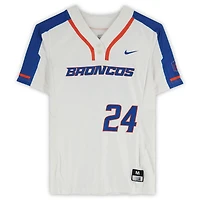 Boise State Broncos Team-Issued #24 White Jersey from the Softball Program - Size M