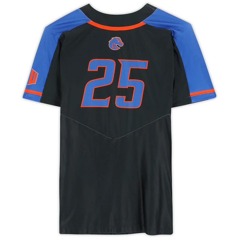 Maillot noir n°25 des Boise State Broncos émis par l'équipe du programme de softball