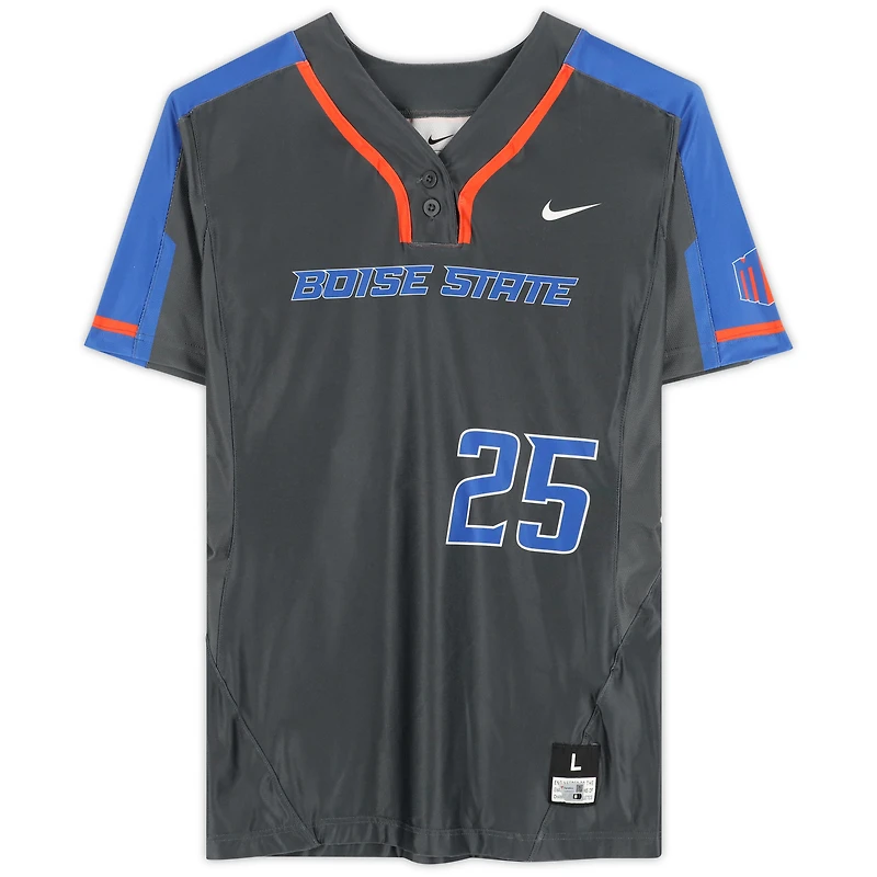 Boise State Broncos Team-Issued #25 Gray Jersey from the Softball Program