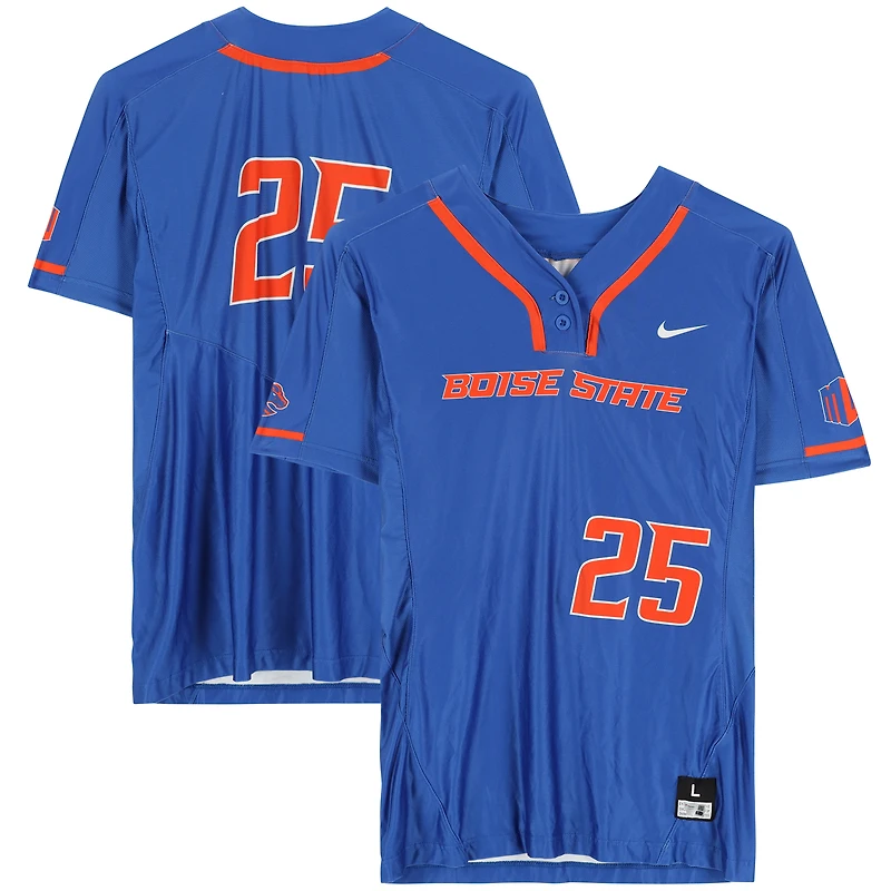 Maillot royal numéro 25 des Boise State Broncos émis par l'équipe du programme de softball