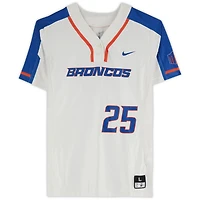 Boise State Broncos Team-Issued #25 White Jersey from the Softball Program