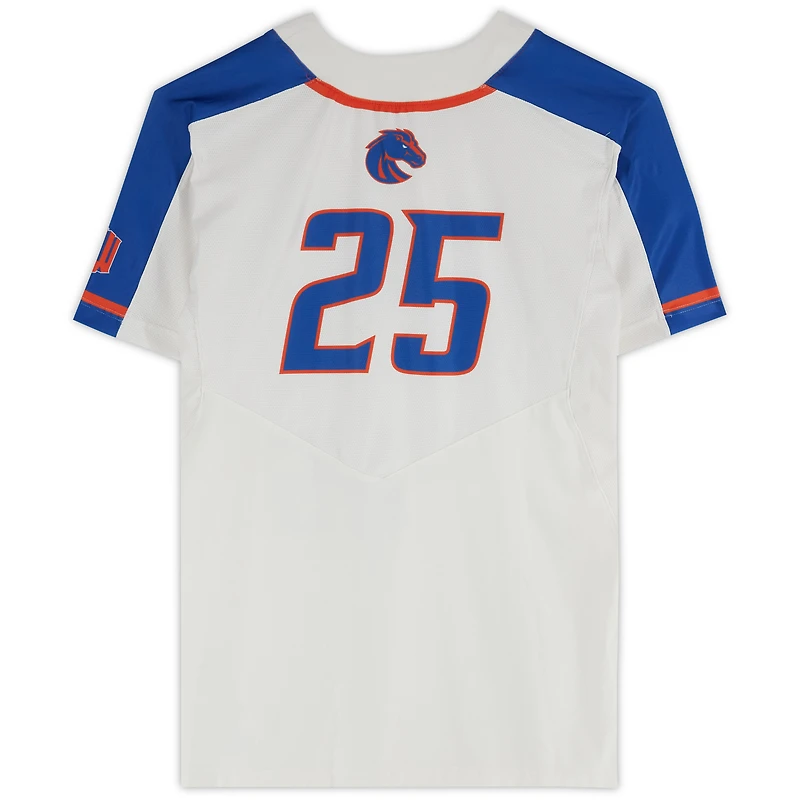 Boise State Broncos Team-Issued #25 White Jersey from the Softball Program