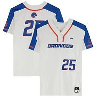 Boise State Broncos Team-Issued #25 White Jersey from the Softball Program