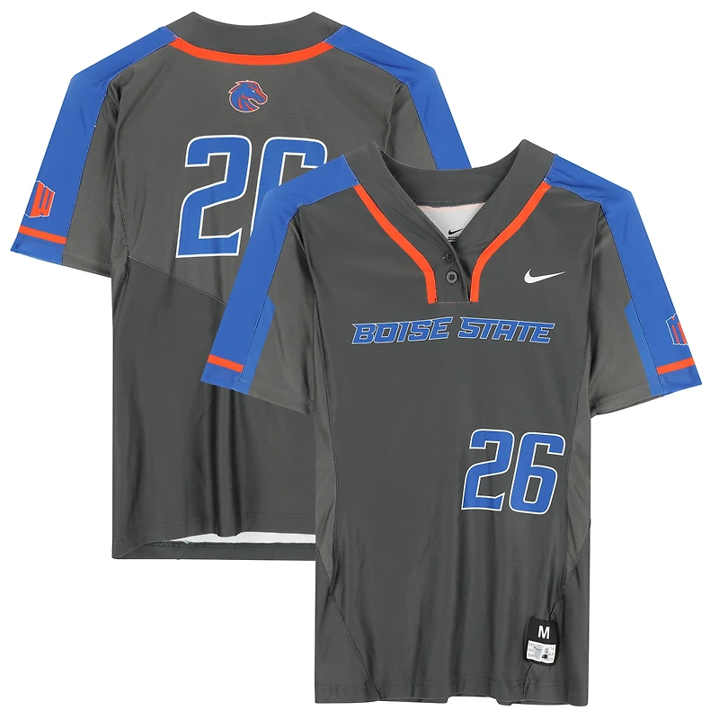 Maillot gris numéro des Boise State Broncos du programme de softball