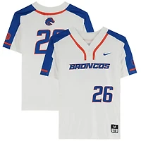 Boise State Broncos Team-Issued #26 White Jersey from the Softball Program - Size M