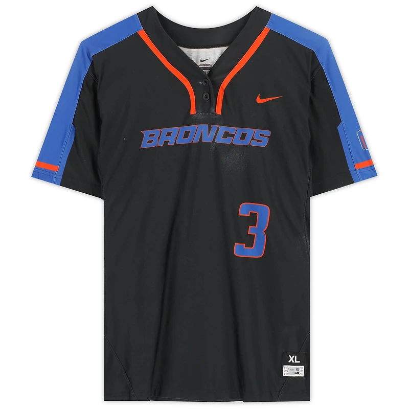 Boise State Broncos Team-Issued #3 Jersey from the Softball Program