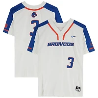 Maillot blanc n°3 émis par l'équipe des Boise State Broncos du programme de softball - Taille XL
