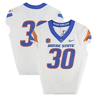 Boise State Broncos Team-Issued #30 White Nike Jersey from the Football Program - Size 42