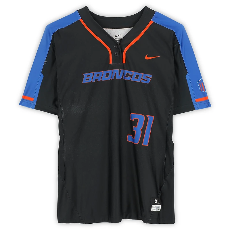 Boise State Broncos Team-Issued #31 Black Jersey from the Softball Program - Size XL