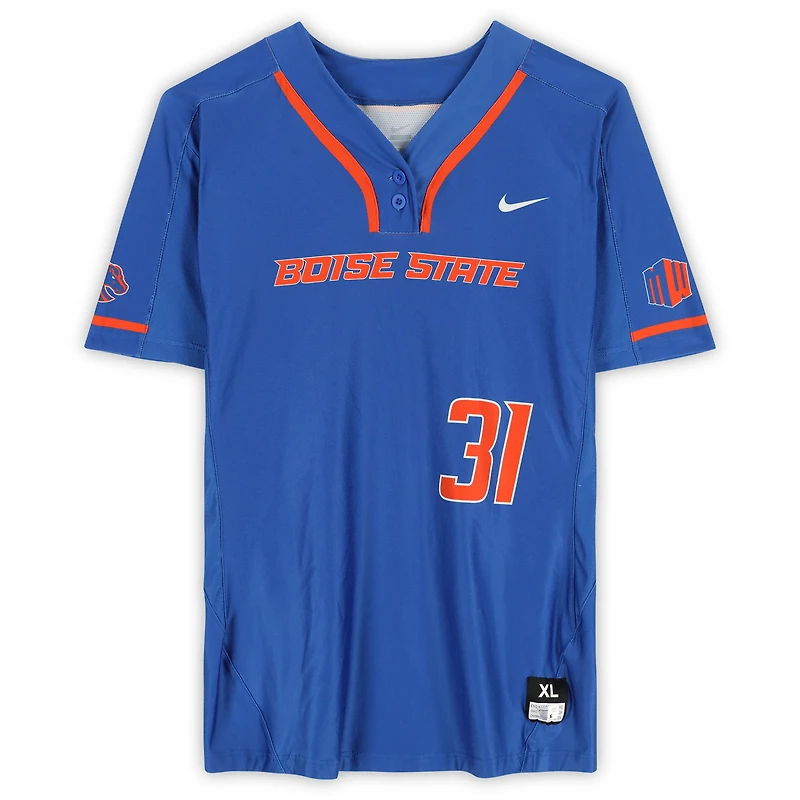 Maillot Royal #31 émis par l'équipe des Broncos de Boise State du programme de softball - Taille XL