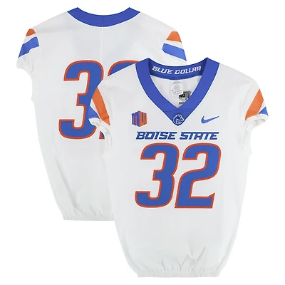 Boise State Broncos Team-Issued #32 White Nike Jersey from the Football Program - Size 40