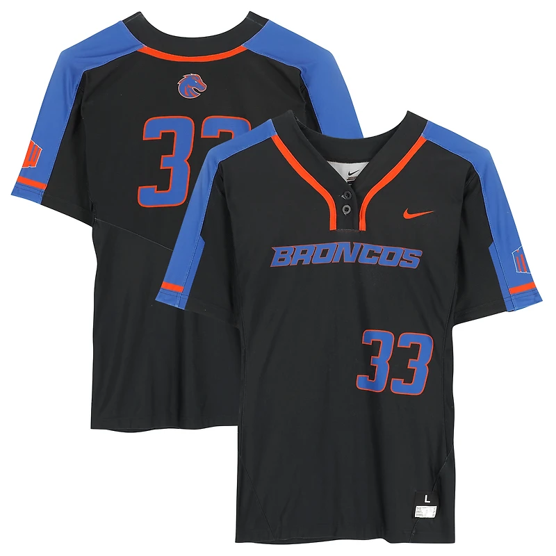 Boise State Broncos Team-Issued #33 Black Jersey from the Softball Program - Size L