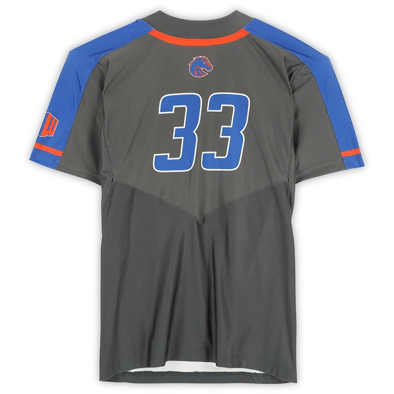 Boise State Broncos Team-Issued #33 Gray Jersey from the Softball Program - Size L