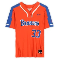 Boise State Broncos Team-Issued #33 Orange Jersey from the Softball Program - Size L