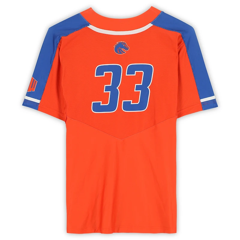 Boise State Broncos Team-Issued #33 Orange Jersey from the Softball Program - Size L
