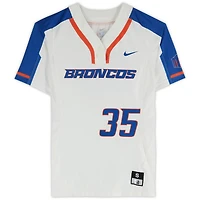 Boise State Broncos Team-Issued #35 White Jersey from the Softball Program